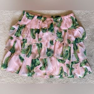 NWT The Webster Miami for Target Ruffled Flamingo Print Skirt Size Medium